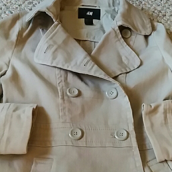 H & M tan blazer jacket sz 6 - Picture 2 of 4